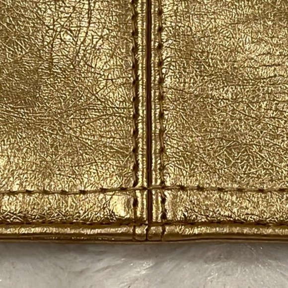 NEIMAN MARCUS Metallic Gold Wristlet NWOT - Picture 6 of 14